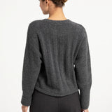 Soft knitted spencer w/contrast trims
