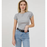 Ribbed tee - grey