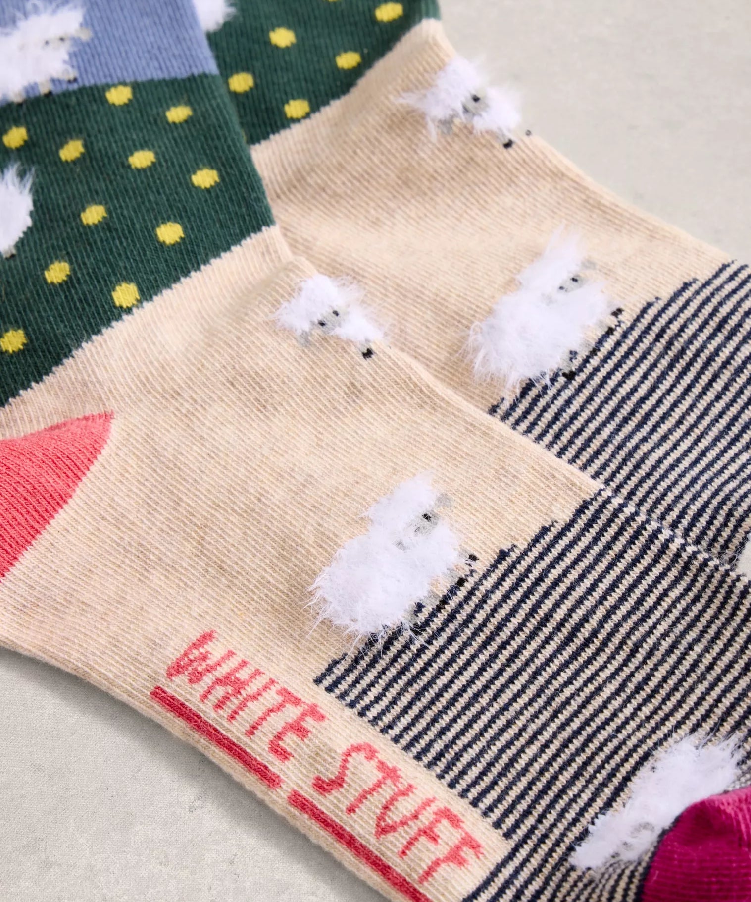 Fluffy Sheep Ankle Sock - Multi