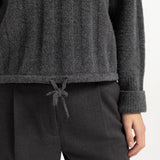 Soft knitted spencer w/contrast trims