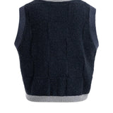 Soft knitted spencer w/contrast trims