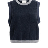 Soft knitted spencer w/contrast trims