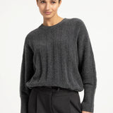 Soft knitted spencer w/contrast trims
