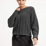 Soft knitted spencer w/contrast trims