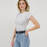 Ribbed Tee - Stripe