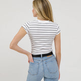 Ribbed Tee - Stripe