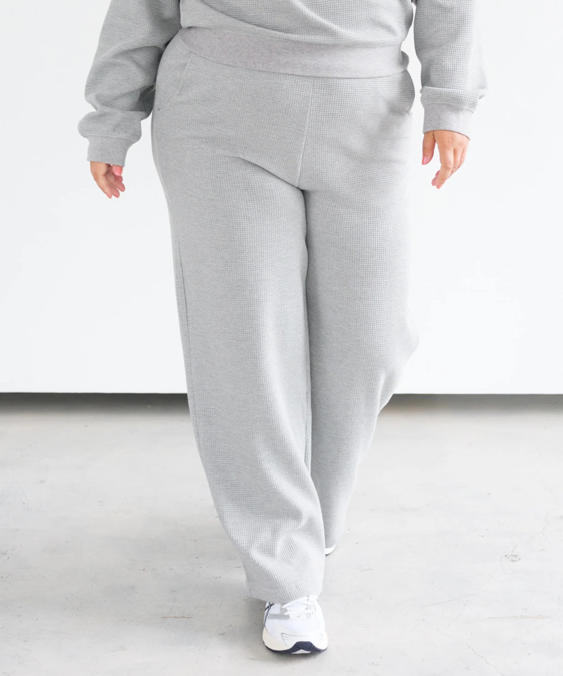Waffle Raglan LS Top - Grey