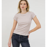 Ribbed tee - dove