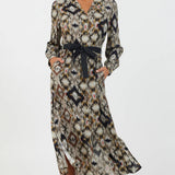 Keyli Print Shirt Dress w/Belt