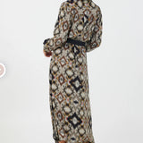 Keyli Print Shirt Dress w/Belt