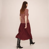 PLISSÉ midi skirt
