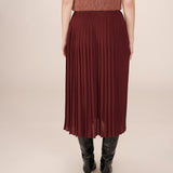 PLISSÉ midi skirt