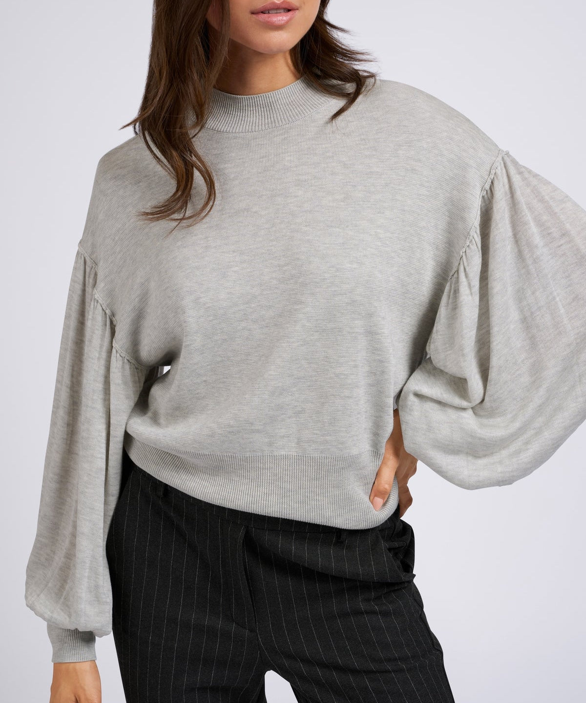 Oversized puff sleeve sweater