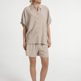 Stripe Shorts w/elastic waist