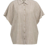 Striped Blouse Short Sleeves