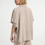 Striped Blouse Short Sleeves