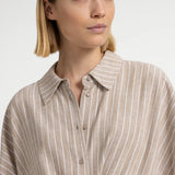 Striped Blouse Short Sleeves
