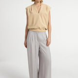 Sleeveless V-Neck Sweatershirt