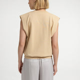 Sleeveless V-Neck Sweatershirt