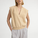 Sleeveless V-Neck Sweatershirt