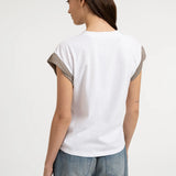 T-shirt with cuff detail