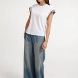 T-shirt with cuff detail