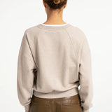 Sweatshirt w/v neck collar