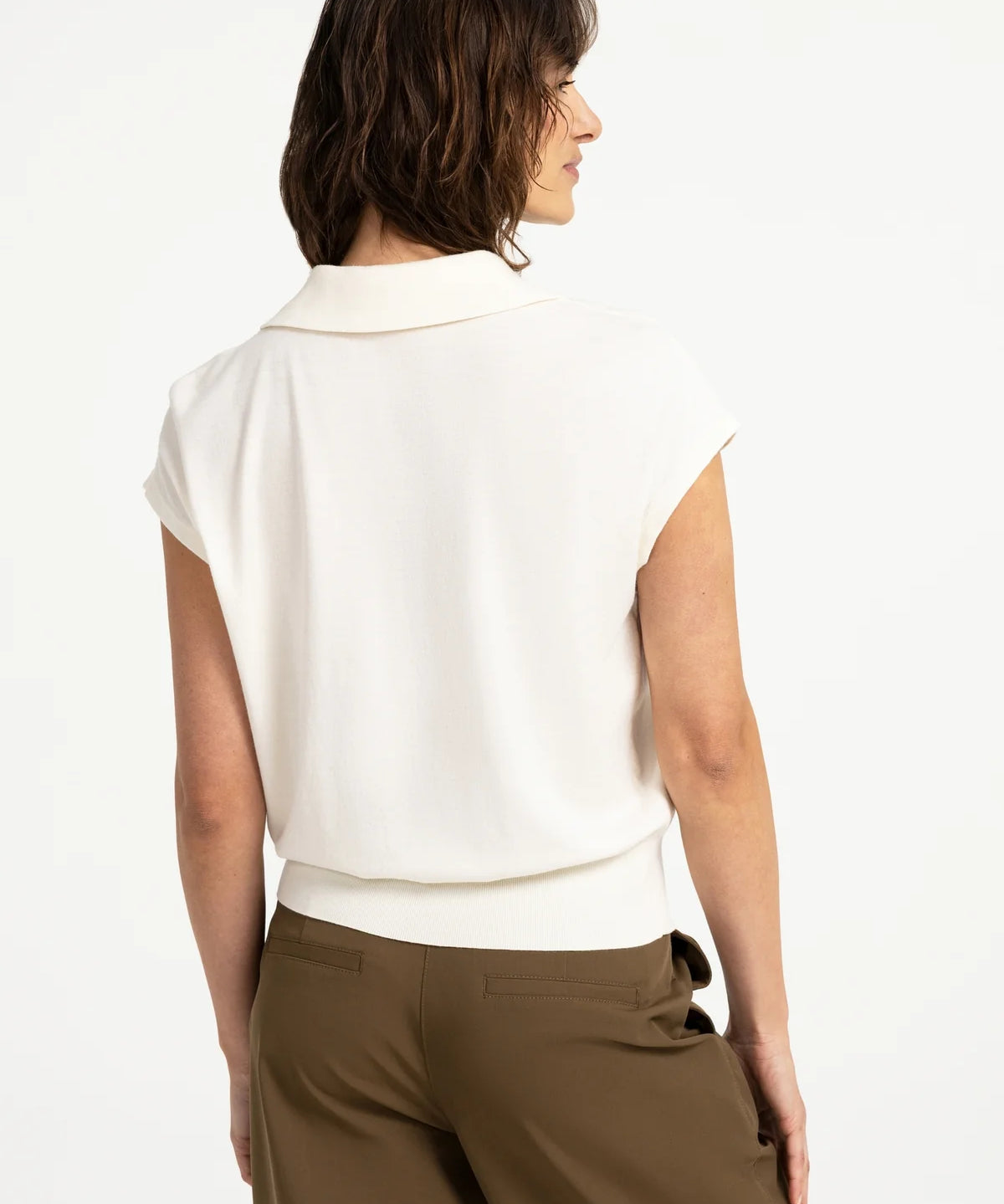 Knit Sleeveless Polo