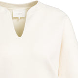 Knit top w/bomber collar