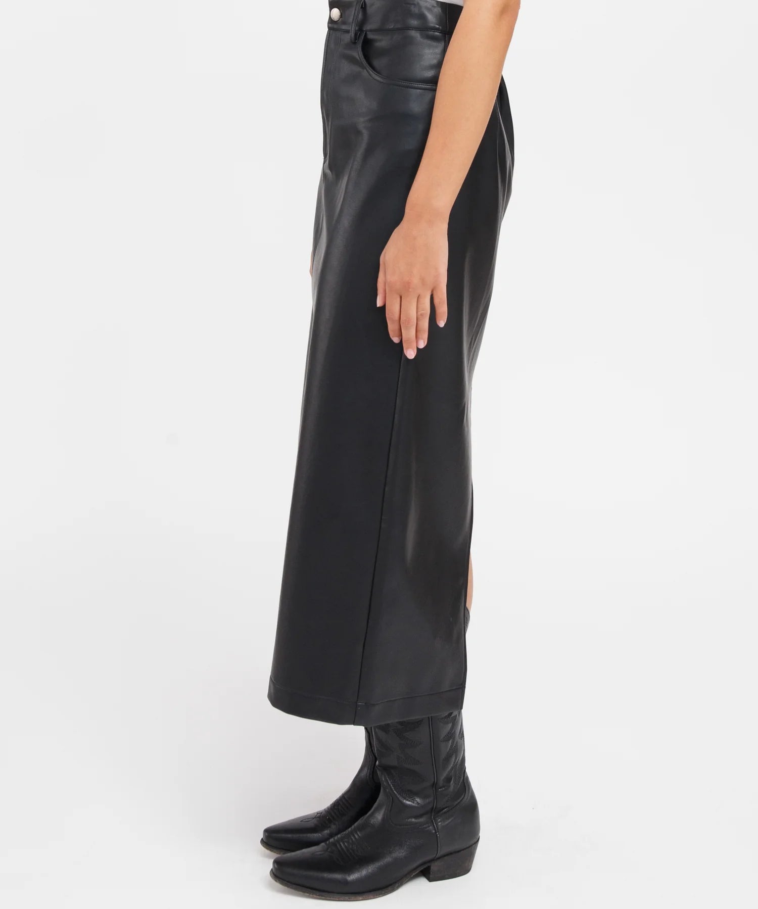 The Janis Vegan Leather Skirt