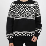 Fair Isle Sweater - Black/Cream