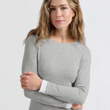 Faux double layer top w/boatneck