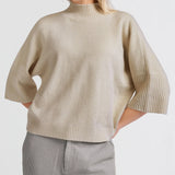 Soft Sweater w/rib sleeves