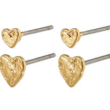 Sophia Heart 2 in 1 Stud - Gold