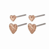 Sophia Heart 2 in 1 Stud - Rose Gold