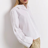 Blouse w/button sleeve detail