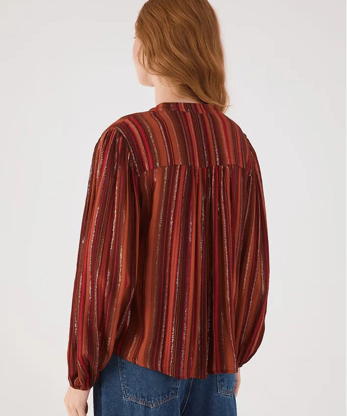 Lurex Striped Blouse