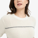 Knit fuzzy stripe