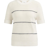 Knit fuzzy stripe