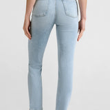 Straight fit jeans with wrap detail