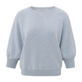 Sweater w/Raglan Sleeves - Blue Melange