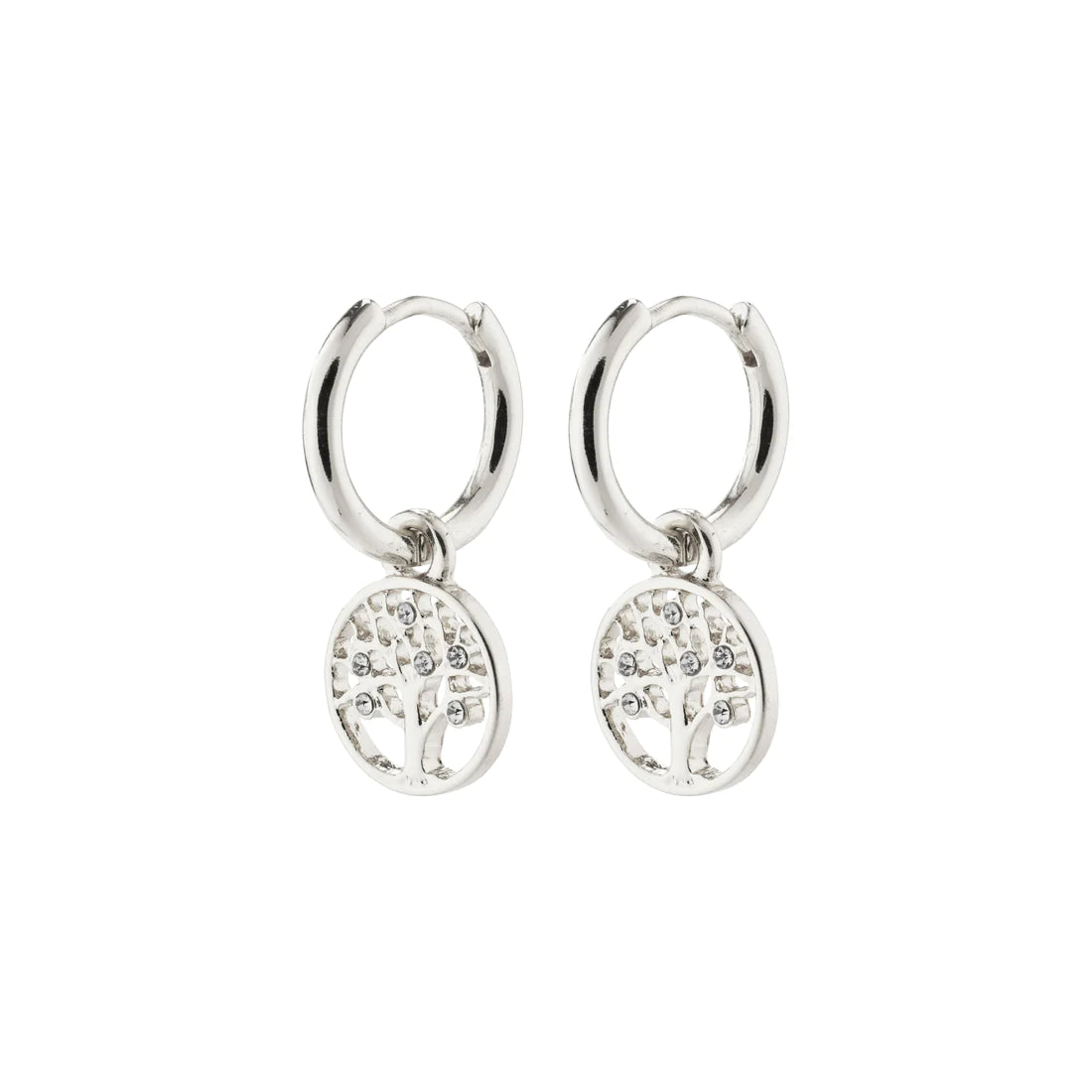 IBEN recycled tree-of-life hoop earrings