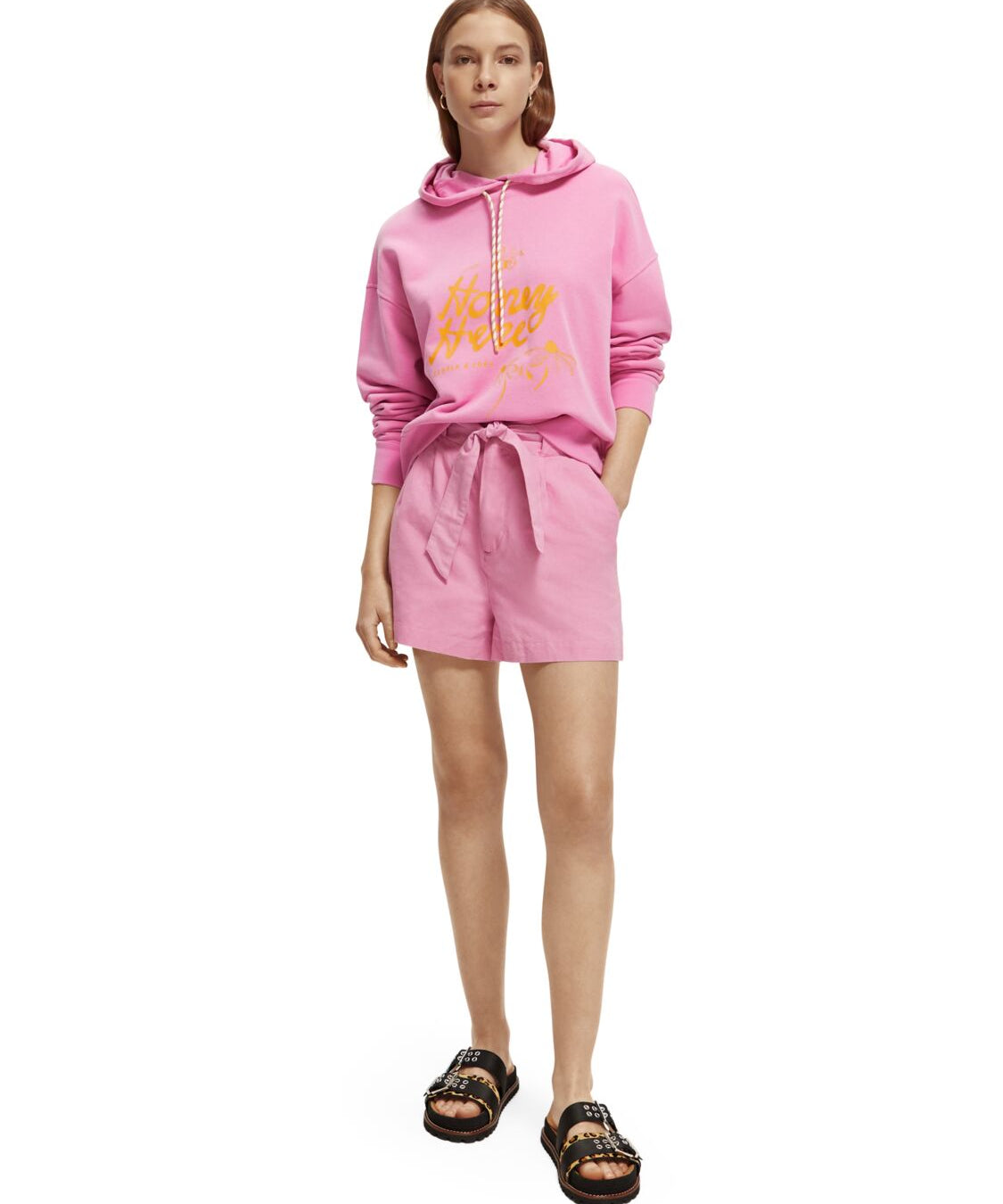 High Rise Casual Printed Shorts